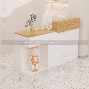 Quầy Thanh Toán QTTG014 - Quầy Thu Ngân Quán Cafe, Shop, Quầy Mini, Quầy Gỗ Đa Năng